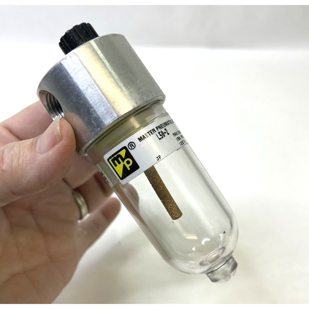 Master Pneumatic L50-2 Wick Lubricator NOS Detroit USA 1/4" Inline Air Oiler